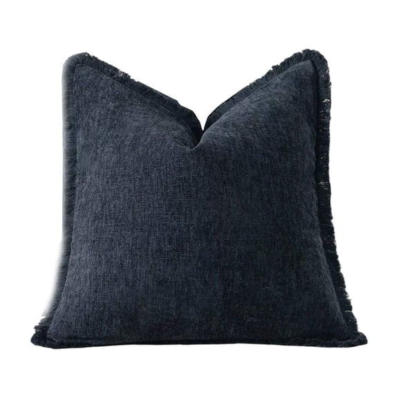 Decorative Linen Fringe Throw Pillow Covers,Cozy Boho Farmhouse Cushion Cover with Tassels,Decorative Sofa Pillow Cases,Soft Pillowcase for Couch Sofa Bed Living Room Chair Home Decor,1 Pack,15.74"