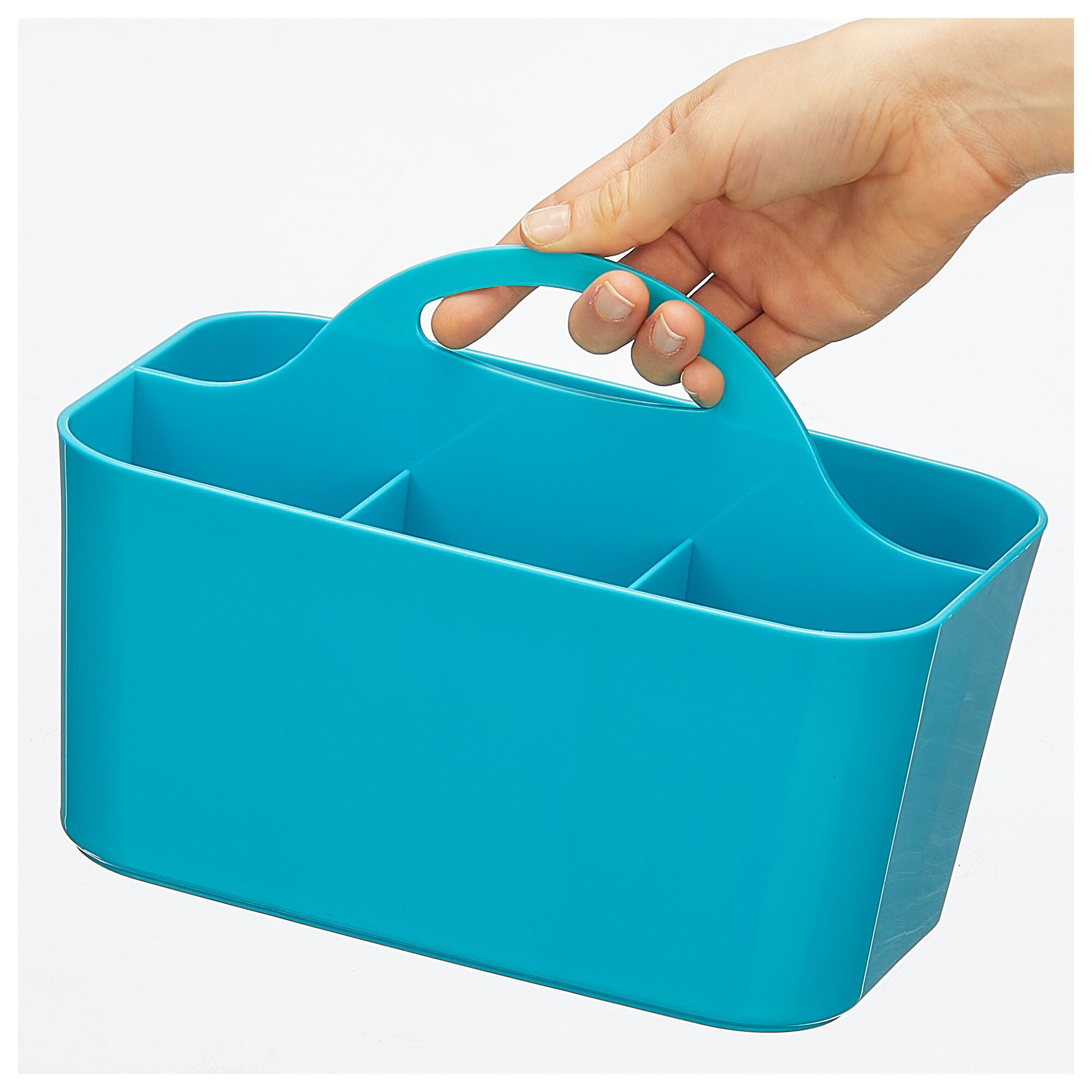 mDesign Small Plastic Shower/Bath Storage Organizer Caddy Tote with Handle  for Dorm, Shelf, Cabinet - Bath Caddies