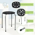 thumbnail image 4 of FASCK 6 Pack Stackable Stool, 17.5” Stacking Decoration Stool Set w/Metal Frame & Plastic Seat, Backless Round Flexible Seating for Children's Table, School, Classroom(6 Piece, Gray), 4 of 5
