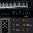 thumbnail image 4 of HOMCOM 36" 1500W Recessed and Wall Mounted Electric Fireplace Inserts with Remote, Adjustable Flame Color and Brightness, Cryolite-Effect Rocks, Black, 4 of 9