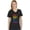 Black, variant on Women's Pride V-Neck Shirt - Love and Equality Advocacy - Comfortable and Breathable LGBTQ Supportive Tee - Large Black