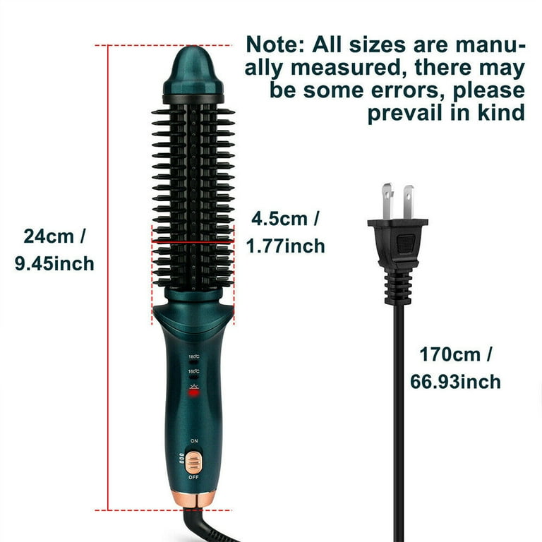 kydely Professional 2 Way Rotating Curling Iron Hair Brush 2in1