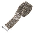 thumbnail image 2 of Diamond Rhinestone Mesh Ribbon, 1 Yard 30mm Diamond Bling Mesh Wrap Roll Sparkle Rhinestone cristalino para decoraciones de la boda fuentes del partido (Gray) Diamond Ribbon Mesh Spptty Ropa y Accesorios, 2 of 2