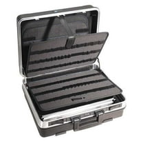 WESTWARD Tool Case, Plastic, Black, 16-1/2 in W x 8 in D x 19-3/4 in H