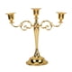 thumbnail image 1 of Candelabro de Metal de 3 brazos, candelabro exquisito Retro de alto brillo para mesas de comedor, decoración de boda, dorado, 1 of 5