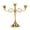 Gold, variant on M Buder Metal Candle Holder 3 Arms High Gloss Retro Exquisite Candlestick Holder for Dining Tables Wedding Decoration Bronze