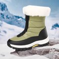 thumbnail image 4 of Botas Cálidas Invierno para Nieve Impermeables Con Forro Piel A Media Pantorrilla Mujer Exteriores, 4 of 9