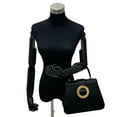 thumbnail image 2 of Pre-Owned CELINE Circle Logo Metal Fittings Calf Leather Genuine 2way Shoulder Bag Handbag Black (Good), 2 of 10