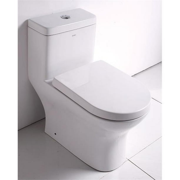 DUAL FLUSH ONE PIECE ECOFRIENDLY CERAMIC TOILET White