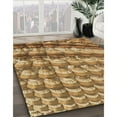 thumbnail image 3 of Ahgly Company Machine Washable Indoor Square Transitional Saddle Brown Area Rugs, 4' Square, 3 of 7