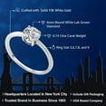 thumbnail image 2 of Gem Stone King 10K White Gold Lab Grown Diamond Engagement Ring for Women | 0.74 Cttw | Center Round 6MM | Gemstone April Birthstone | DEF Color | VVS-VS Clarity | Available in Size 5,6,7,8,9, 2 of 6