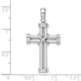 thumbnail image 2 of 14k White Gold -X- Center Cross Charm K9735W, 2 of 2