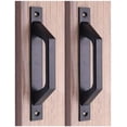 thumbnail image 2 of Una puerta de cristal con tirador moderno - Negra, 2 of 5