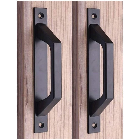 One Modern Handle Glass Door Black
