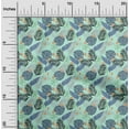 thumbnail image 2 of oneOone Silk Tabby Light Mint Green Fabric Tropical Leaf Sewing Material Print Fabric By The Yard 42 Inch Wide, 2 of 5