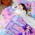 thumbnail image 4 of jejeloiu Mermaid Personalized Theme 7-Piece Bedding Comforter Set,First Letter E King Bedding Sets For Sealife Lover Reversible, 4 of 8