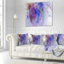 Designart Blue Mystic Psychedelic Texture - Abstract Throw Pillow - 16x16