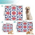 thumbnail image 2 of Washable Pet Pee Pads with Super Absorbent Reusable Training Pads for Dogs & Cats Symmetrical Red Flowers, 2 of 6