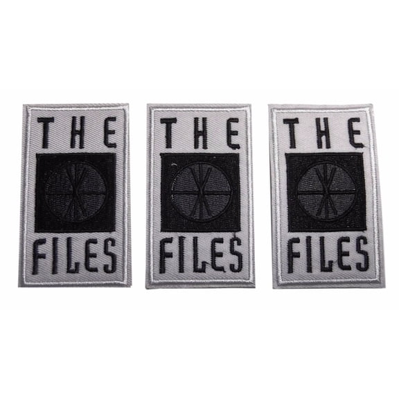 The X Files Name Logo 3 " Tall Set of 3 Embroidered Iron On Patches