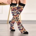 thumbnail image 5 of FORMRS Womens Knee High Socks Casual Long Thick Travel Daily Wear, 1 Pair, Beige Geometric Eagle, 5 of 6