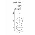 thumbnail image 2 of CWI Lighting Colette Contemporary Metal LED Chandelier in Chrome, 2 of 5