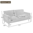 thumbnail image 3 of UIXE 62'' Loveseat Sofa for Living Room Indoor 2-seater Sofa Small Couch for Bedroom Office, Yellow, 3 of 5