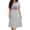 Gray, variant on Women's Plus Size Patriotic USA & Firework Nightshirt, Short Sleeve Crew Neck Casual Sleep Dress, S-5XL