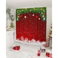 thumbnail image 2 of Christmas Shower Curtain Xmas Baubles Coniferous Waterproof Bath Curtain with 12 Hooks Pine Tree Twig Red Winter Shower Curtain Set for Christmas Bathroom Decor 72 x 84 in, 2 of 6