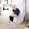 thumbnail image 4 of BRINJOY Potty Training Seat with Step Stool Ladder, Foldable Toddler Potty Seat for Toilet with Splash Guard, Cushioned Seat, and Anti-Slip Pad for Girls & Boys (Gray), 4 of 8