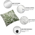 thumbnail image 6 of Acheng Sage Green Throw Pillow Cover Set of 2 Leaves Tropical Plant Leaf Botanical Vintage Floral Pillow Case Soft Standard Pillow Cases Decorative Cushion Cover for Bed 20x20in, 6 of 7