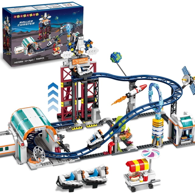 Montaña rusa espacial de Building Toy HOGOKIDS, 926 unidades, de 6 a 12 años