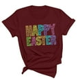 thumbnail image 2 of Edvintorg Easter Shirt for Women Kawaii Funny Print Loose Fit Basic Blouse Top Short Sleeve Round Neck Casual T-Shirt Summer Tops, 2 of 3