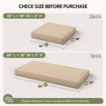 thumbnail image 3 of Snubbull 3 Pack Loveseat Cushion Set, 36" x 18" x 3" Waterproof Outdoor Chair Replacement Cushions for 4-Seater Wicker Rattan Patio Furniture, Sand, 3 of 9