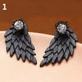 thumbnail image 5 of Ayyufe Women Gothic Cool Angel Wing Rhinestone Ear Jacket Earrings, 5 of 6