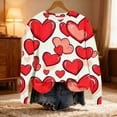 thumbnail image 5 of qucoqpe Valentine's Day Womens Tops Fashion Heart Printed Crew Neck Pullover Shirts Long Sleeve Sweatshirts, 5 of 5