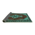 thumbnail image 2 of Ahgly Company Indoor Rectangle Persian Turquoise Blue Traditional Area Rugs, 8' x 10', 2 of 4