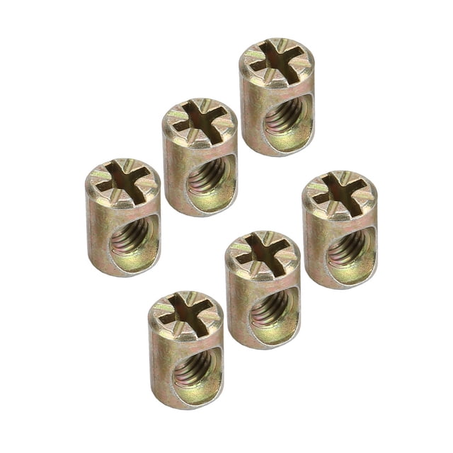 30 Tornillos M6, Conectores de Pasador de Tuerca Cilíndrica Para Muebles para Gabinetes, Guardopas, Vitrinas de Exposición, Cómodos de Transportar y USAR, Ampliamenté