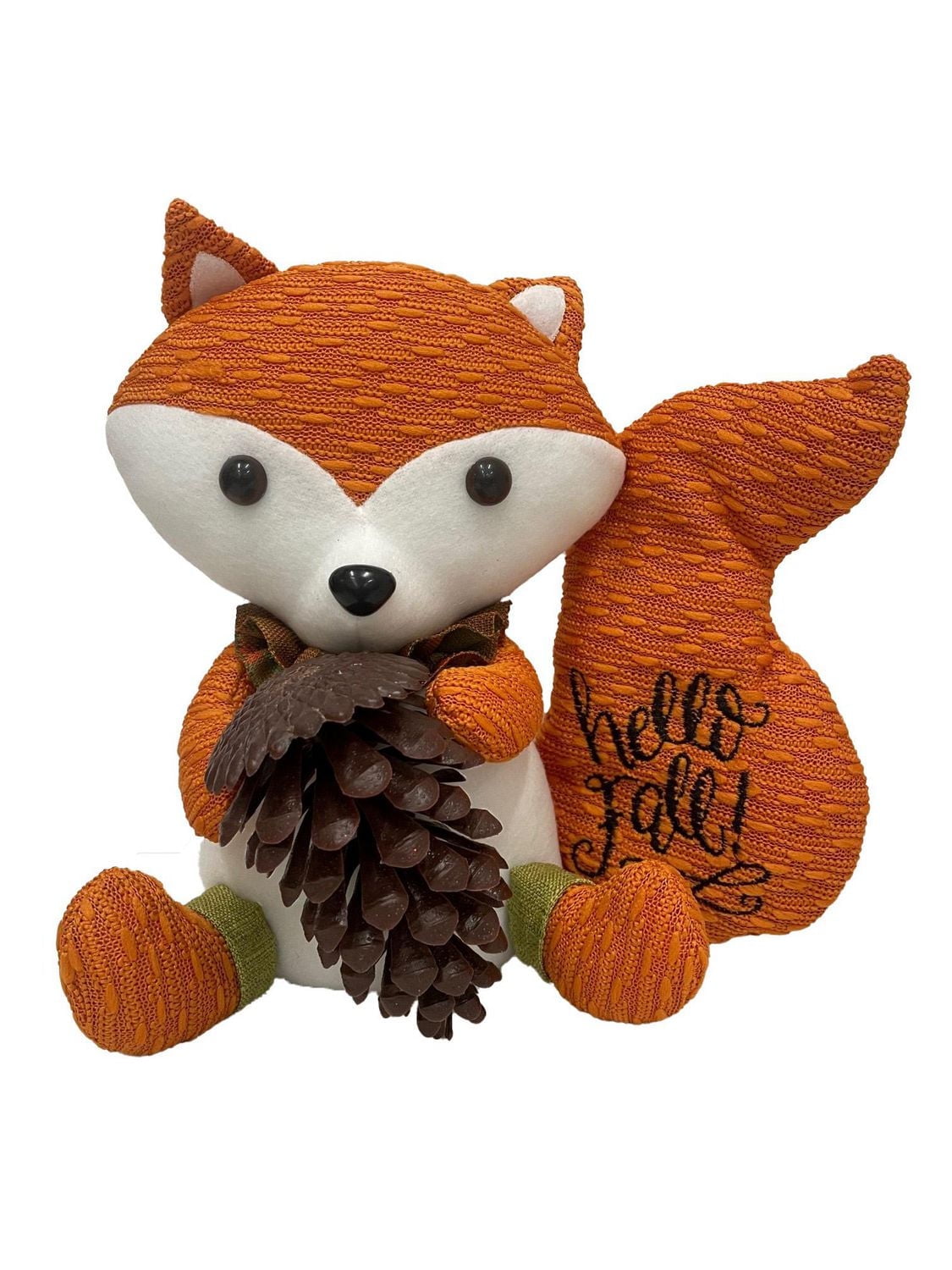 Way To Celebrate 9 Inch Fall Fox Holding Pinecone