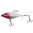 thumbnail image 3 of 6,5 cm 6g cebo de pesca duro artificial Topwater Spin Pencil señuelos (plata roja), 3 of 4