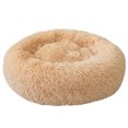 thumbnail image 1 of Cama redonda para mascotas Blusea, diseño acogedor en felpa suave, color champán, diámetro de 45cm, ideal para mascotas de hasta 2.5kg. Incluye caja de regalo resistente., 1 of 2