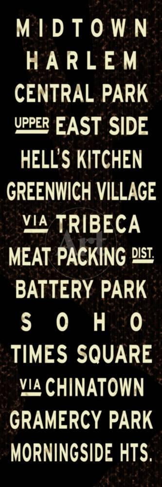 New York City Sign, Neighborhood, Print Wall Art