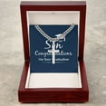 thumbnail image 3 of To Our Son Congratulations on Your Graduation Artisan Cross Cuban Chain Link, 3 of 11