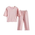 thumbnail image 6 of Bamboo Viscose Toddler Girls Kids Pajama Sets Snug fit Long-Sleeve Softness Sleepwear Pjs Jammies,moisture-wicking 6-12 Months 12-24 Months 2t 3t 4t 5t 6t 7t 8t 9t Children 7-8 Years, 6 of 6