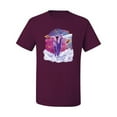 thumbnail image 2 of Wild Bobby, Cosmic Pug Riding Alpacacorn with Laser Eyes, Animal Lover, Men Graphic Tees, Maroon, Large, 2 of 3
