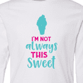 thumbnail image 3 of Inktastic I'm Not Always This Sweet, Ice Cream - Blue Pink Long Sleeve Youth T-Shirt, 3 of 4