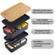 thumbnail image 2 of Caja Bento Japonesa, Fiambrera de 2 Capas, Contenedor de Almuerzo para Preparar Comidas con Tapa de Tabla de Cortar de Bambú, Bolsa, Cubiertos, Divisor, Fiambrera Bento para Niños y Adultos, 2 of 4