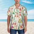 thumbnail image 2 of Sikiie Spring floral Print Men's Hawaiian Shirt, Summer Beach Button Pocket Short Sleeve T-Shirt,Small, 2 of 7