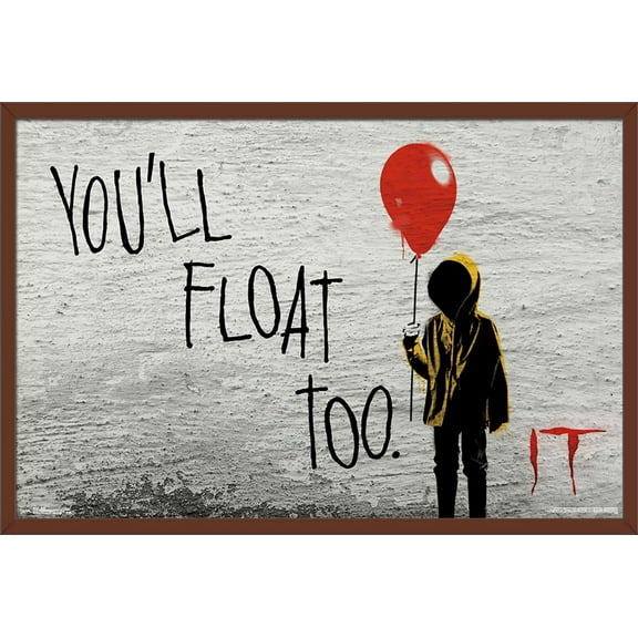 IT - Float Wall Poster, 22.375" x 34", Framed