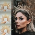 thumbnail image 2 of Mary Halocrown Headband Baroque Tiara Crown Spiked Halocrown Sunburst Greek, 2 of 3