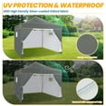 thumbnail image 3 of HOTEEL 10x10 Pop up Canopy Tent,Outdoor Tent with Mesh Window,Instant Tents for Party,Camping,Commercial,Waterproof Gazebo with 4 Removable Sidewalls,Gray, 3 of 10